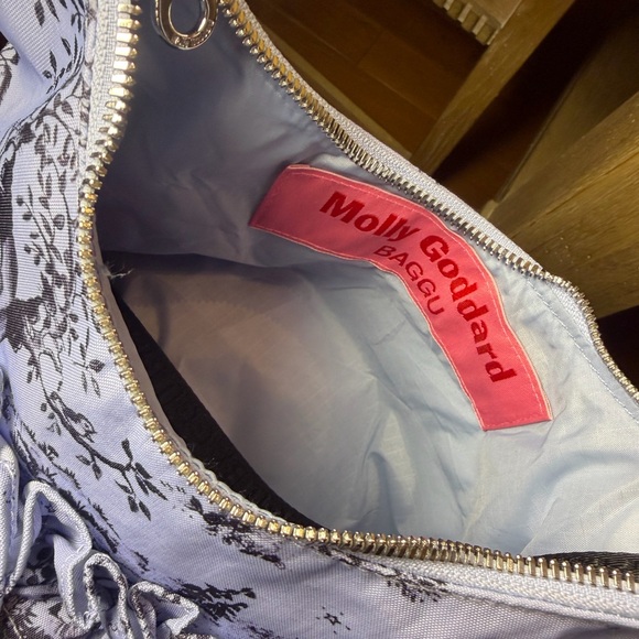 BAGGU Blue Floral Ruffled Shoulder Bag - Picture 4 of 4